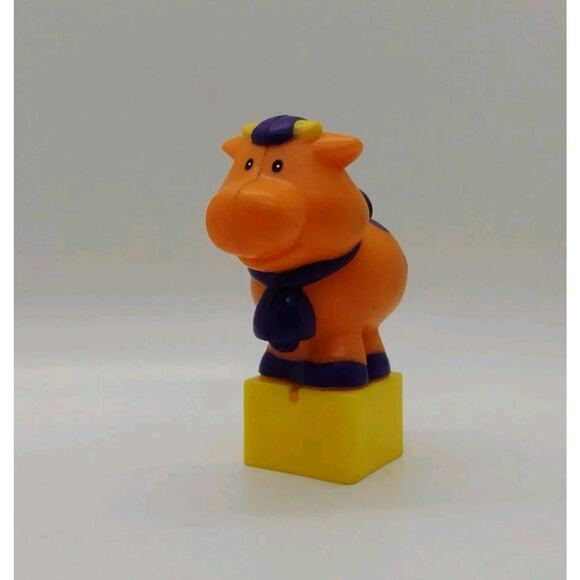 Cow Farm Animal Geometric Square Shape Base - 3" Toy - Picture 1 of 5